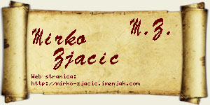 Mirko Zjačić vizit kartica